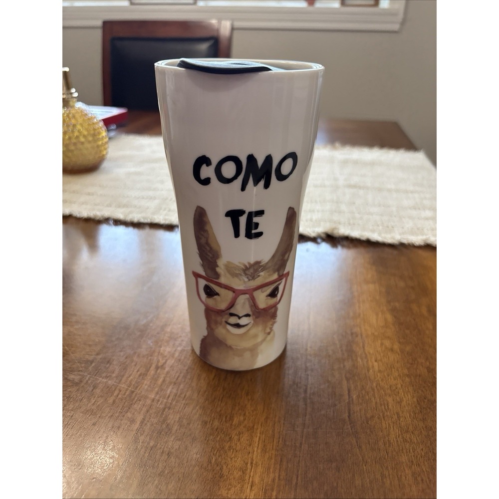 Catherine Malandrino Como‎ Te Coffee Mug With Lid Ceramic